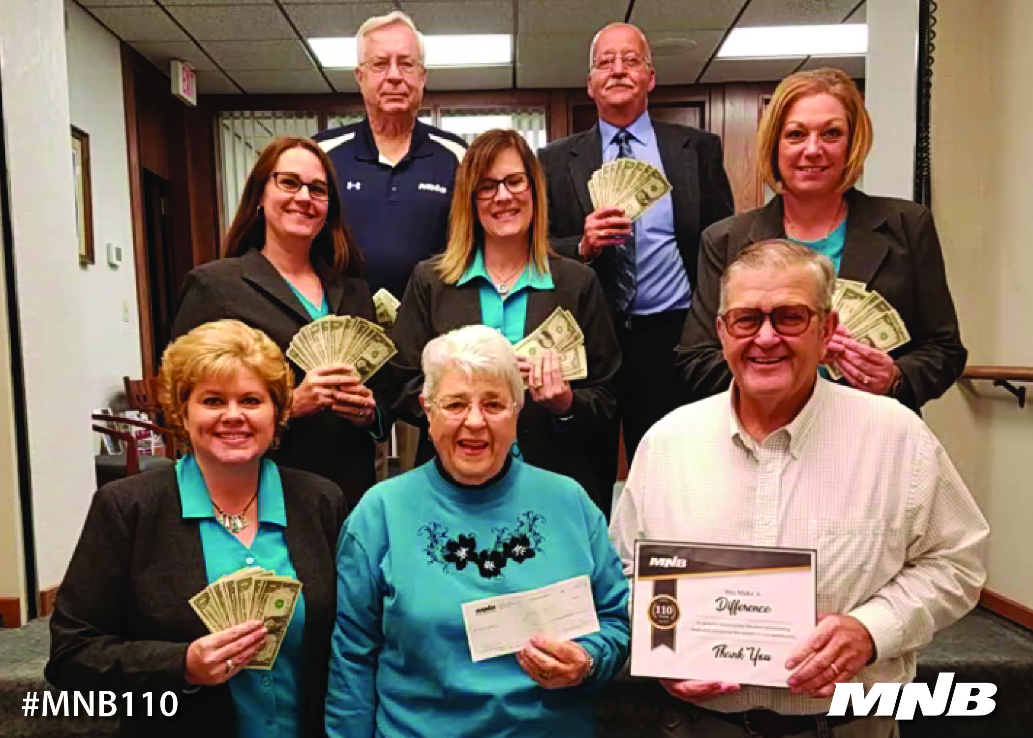 MNB presents $110 donation to McCook Food Pantry