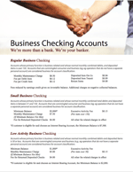 Business Checking Account Flyer